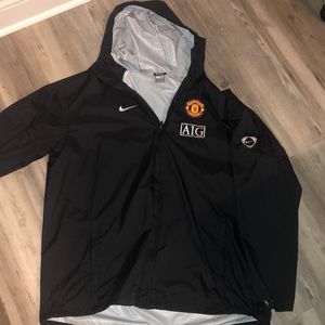 Black Manchester United Nike Rain Jacket